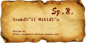 Szakáll Miklós névjegykártya